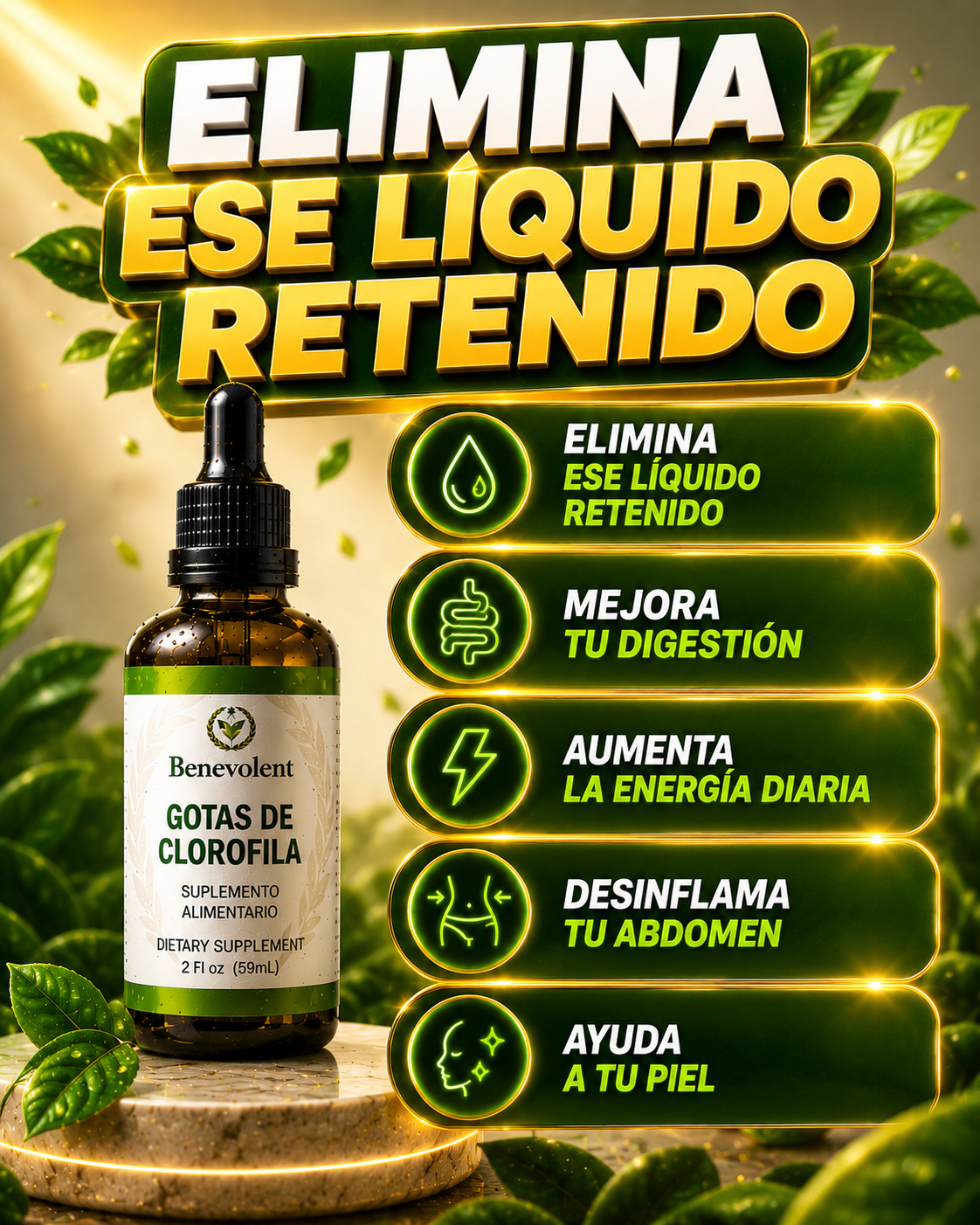 Clorofila Benevolent X 60 ML