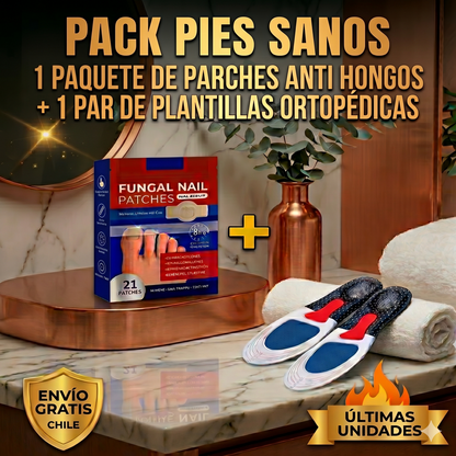 Parches AntiHongos 21unid + 1 par plantillas ortopédicas ajustables